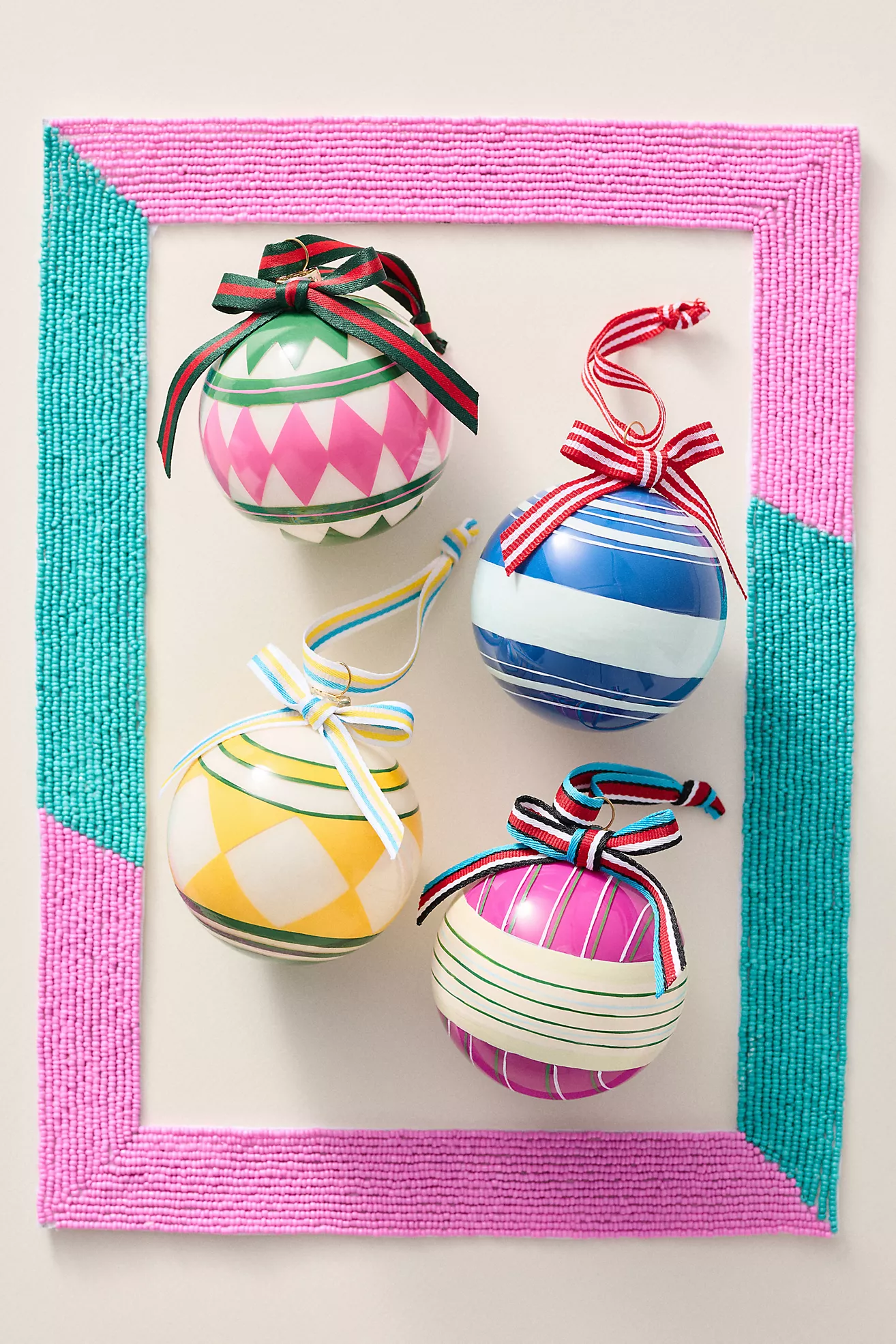 Anthropologie – Ornements en verre Go Sports (x4)