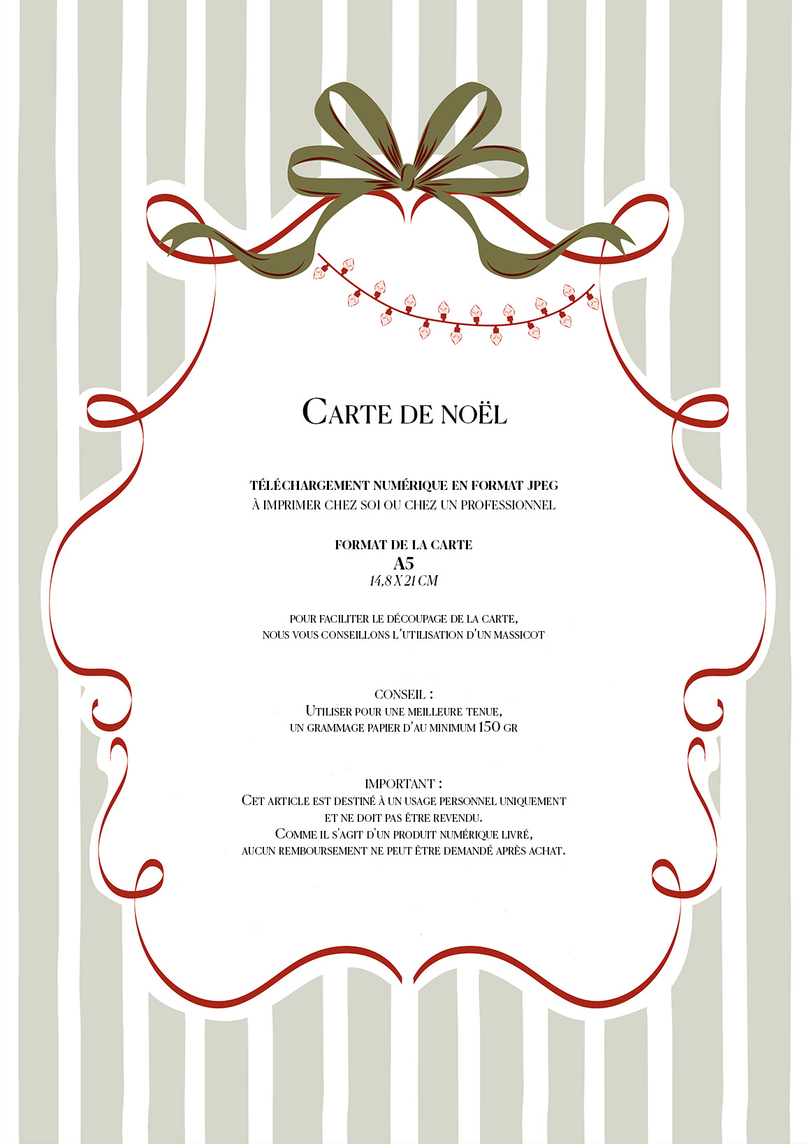 LBMC Design – Carte de noël « Merry & Bright » à imprimer – Image 3