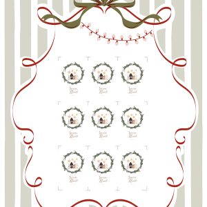 LBMC Design – Planche d’étiquettes « Village de noël »